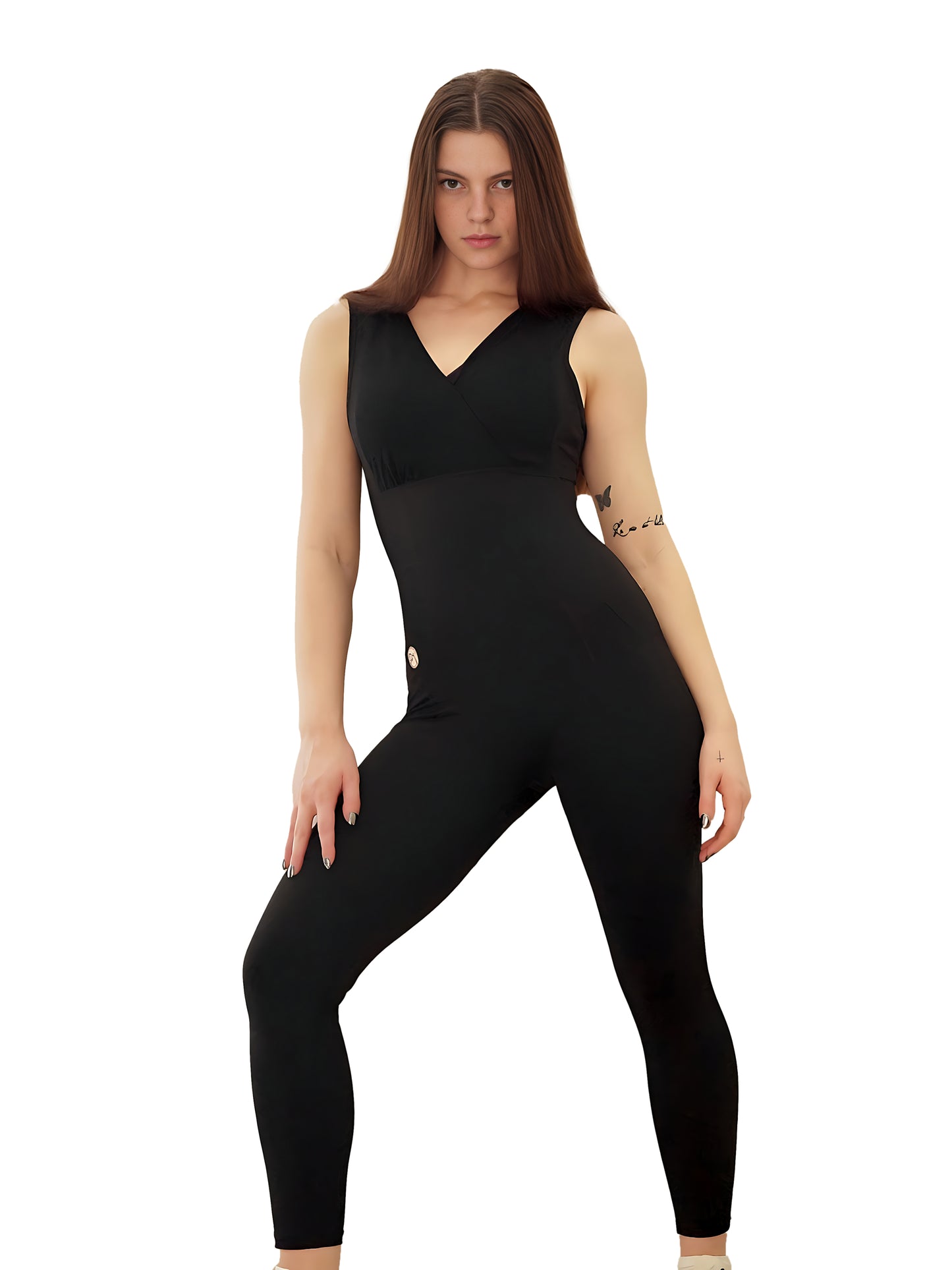 Black V Wrap Bodysuit