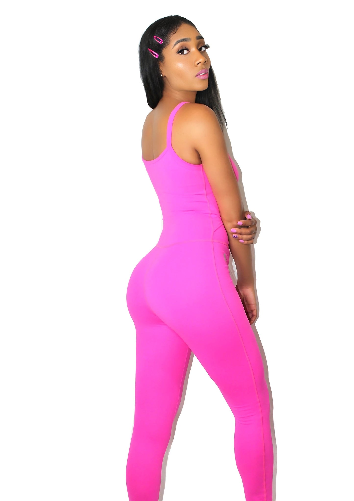 Neon Pink Cutout Bodysuit