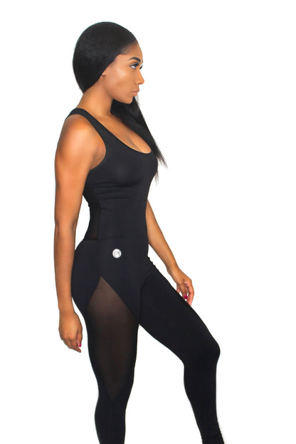 Black Mesh Bodysuit