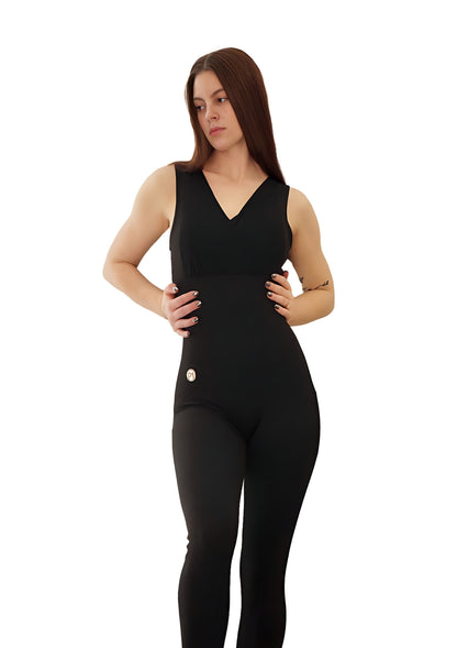 Black V Wrap Bodysuit