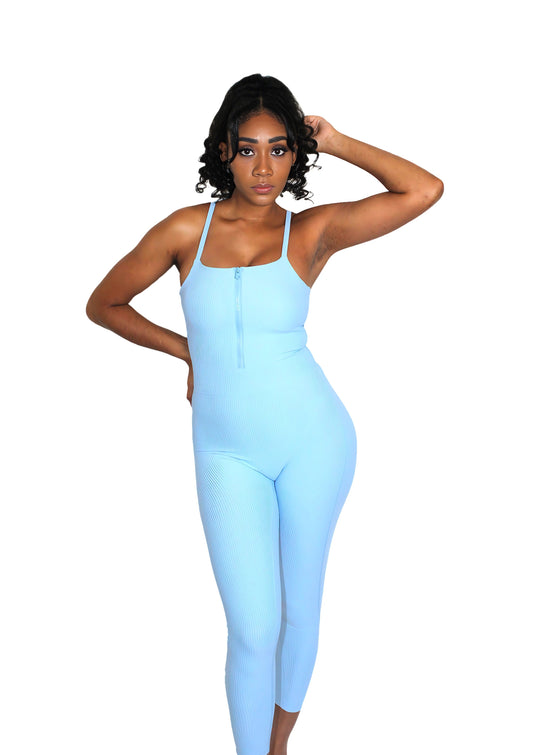 Zip Ribbed Bodysuit